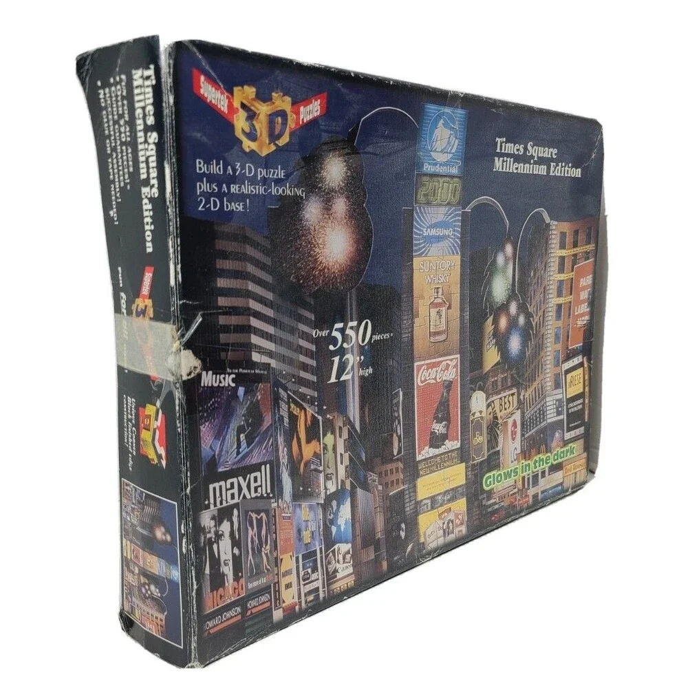 Times Square 3D Puzzle Millennium Edition New York Glows in Dark Supertek 550pc